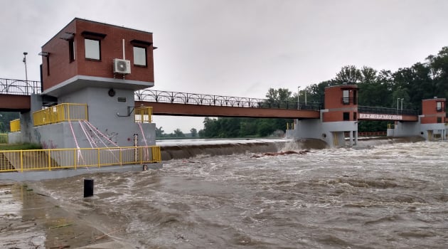 Podwyższony stan wody w rzekach