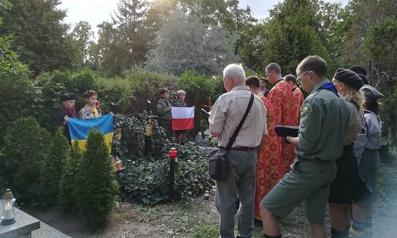 „Płomień Braterstwa – Полум'я Братерства” na cmentarzu Osobowickim we Wrocławiu