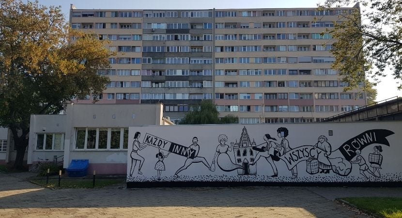 Nowy mural we Wrocławiu przeciwko mowie nienawiści już zniszczony