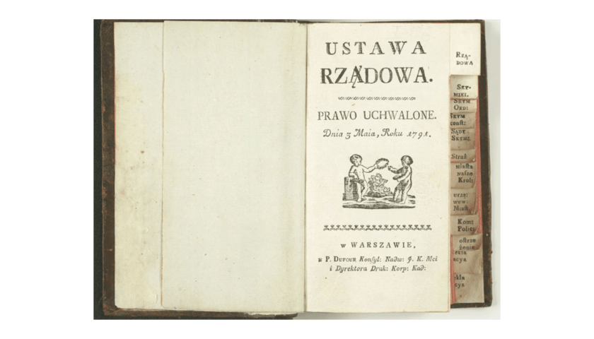 Pierwszy druk Konstytucji 3 maja wydany zaraz po jej uchwaleniu