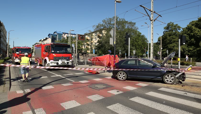 tragiczny wpadek we Wrocławiu na ul. Grabiszyńskiej