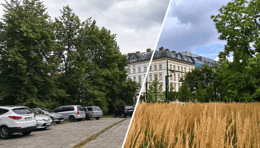 Betonowy parking, który zamienił się w skwer. Ulica Barnardyńska, Wrocław