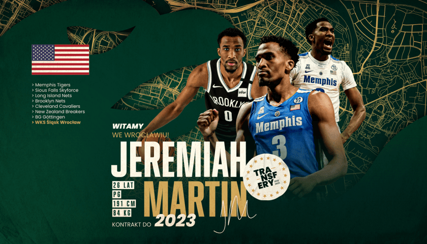 Jeremiah Martin został nowym rozgrywającym Śląska.