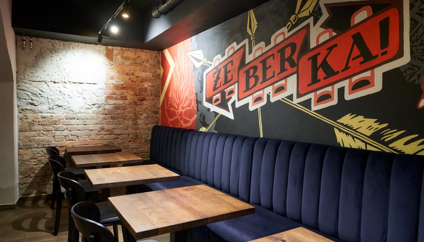 Wnętrze wrocławskiej restauracji Żeberka!