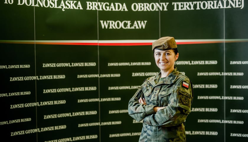 major Renata Mycio, oficer prasowy 16. Dolnośląskiej Brygady Obrony Terytorialnej