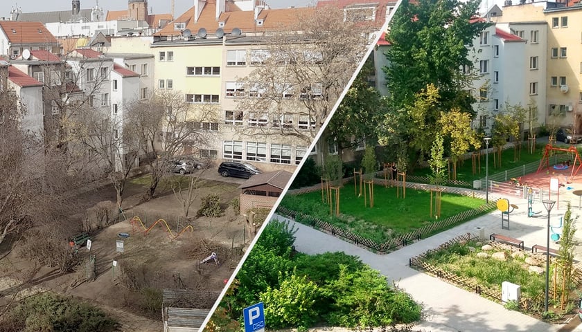 Na podwórku między pl. Nowy Targ i ul. Kotlarską powstały podziemne pojemniki na śmieci, z których chętnie korzystają okoliczni mieszkańcy.