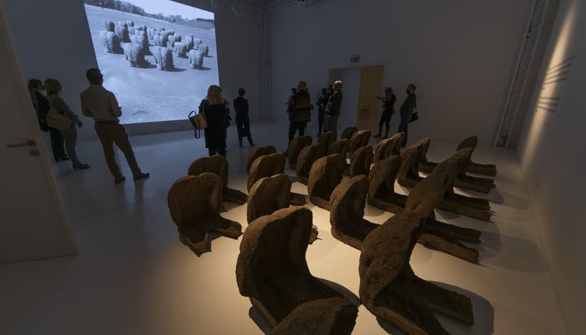 Cykl "Plecy" z wystawy "Abakanowicz. Totalna"