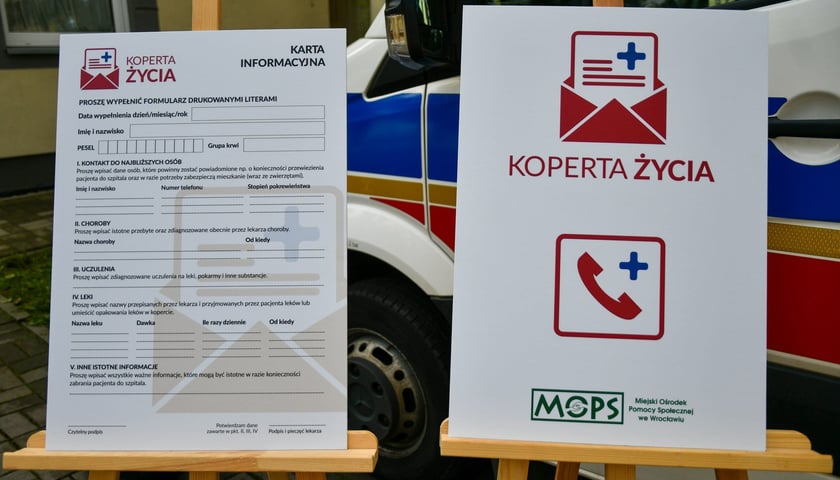 „Koperta życia” to istotne źródło informacji dla ratowników medycznych