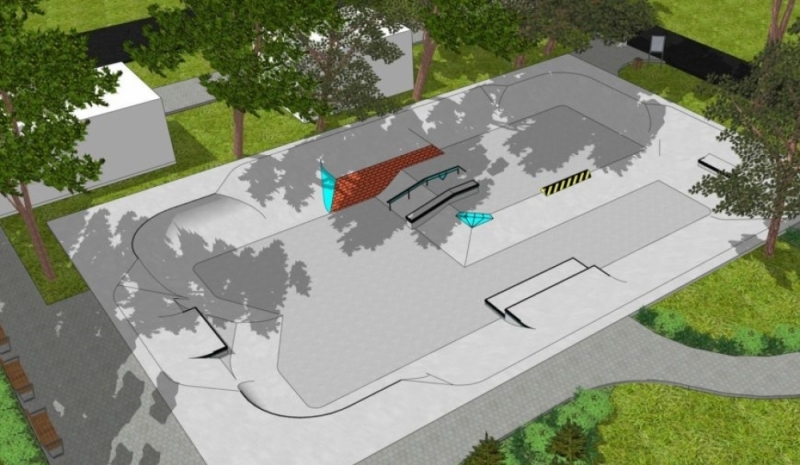 Wizualizacja nowego skateparku na Pilczycach