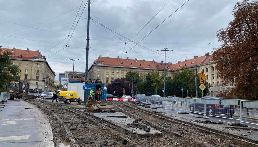 Na zdjęciu fragment remontowanej ulicy Świdnickiej