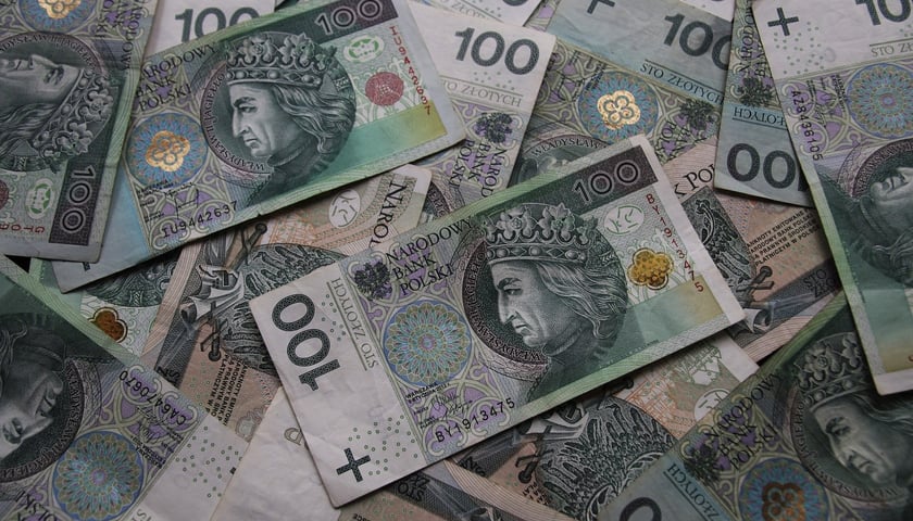 Na zdjęciu polskie banknoty