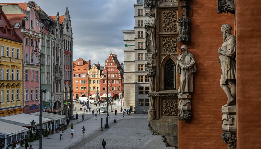 widok na wrocławski Rynek i plac Solny
