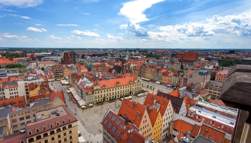 Na zdjęciu panorama Wrocławia, zdjęcie ilustracyjne