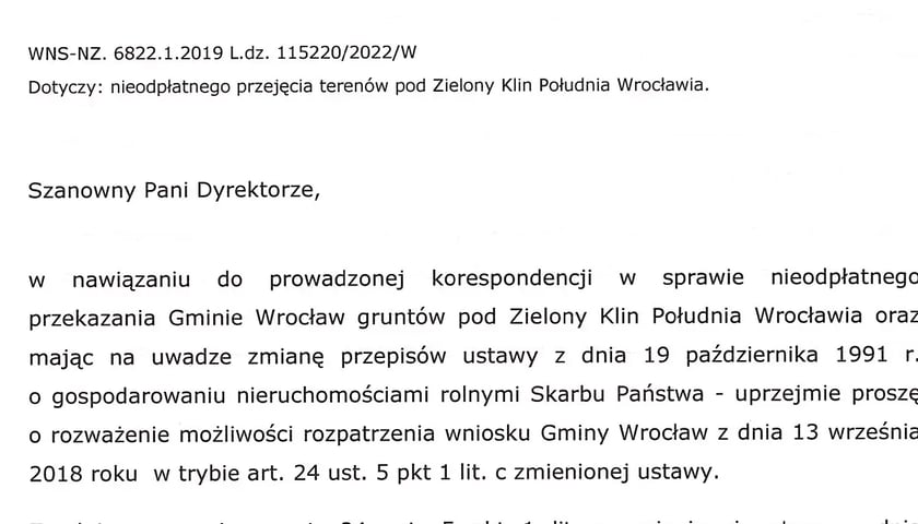 Zielony Klin Południa Wrocławia - kalendarium