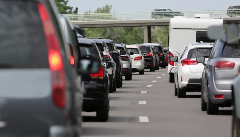 Na zdjęciu korek na autostradzie A4 / zdjęcie ilustracyjne