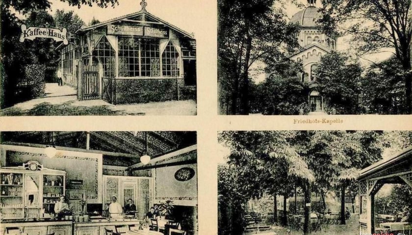 Lata 1910-1920, Ogródek kawiarnio-cukierni oraz kaplica na cmentarzu Grabiszyńskim