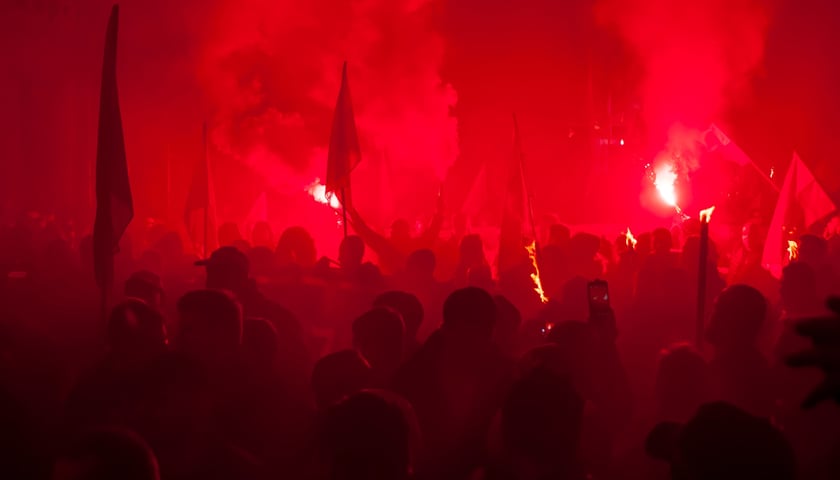 Na zdjęciu demonstracja uliczna. Zdjęcie ilustracyjne