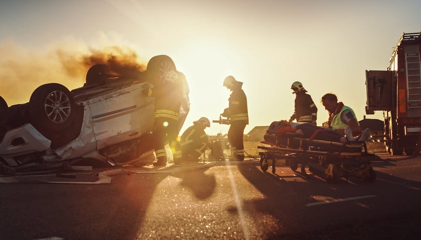 wypadek drogowy, zdjęcie iustracyjne