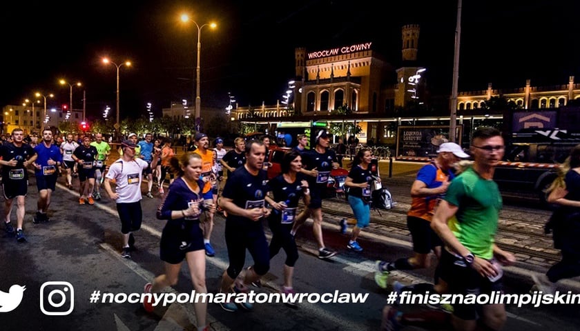 PKO Nocny Wrocław Półmaraton na żywo w social media: Twitter, Instagram