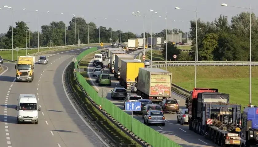 Na zdjęciu widać korki na autostradzie A4 / zdjęcie ilustracyjne