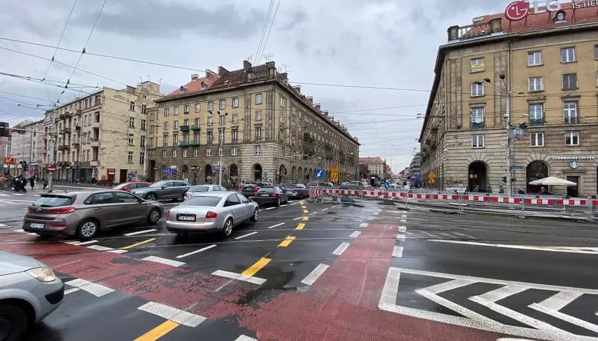 Na zdjęciu fragment remontowanej ulicy Świdnickiej
