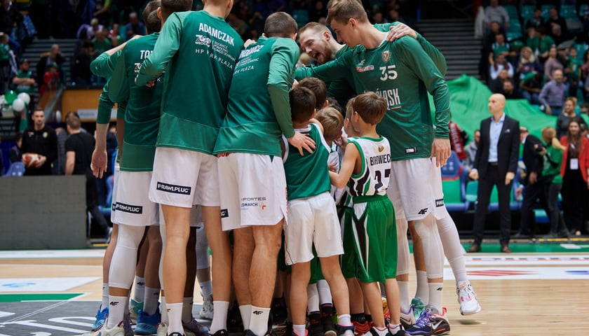 Na zdjęciu koszykarze WKS-u Śląska Wrocław podczas ostatniego meczu ligowego z Polski Cukier Startem Lublin