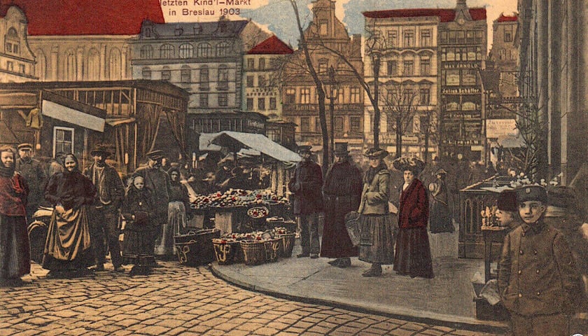 Jarmark bożonarodzeniowy w 1903 r. we Wrocławiu