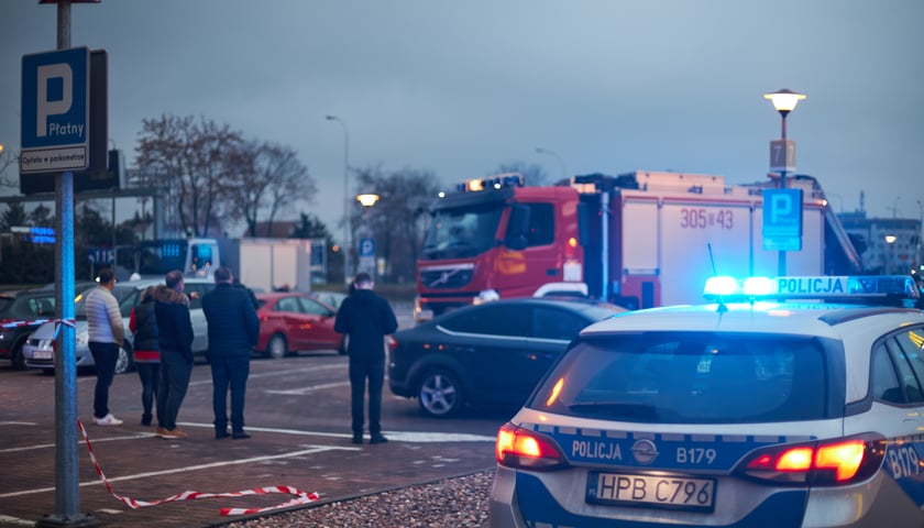 Na zdjęciu widać parking, na którym doszło do wybuchu