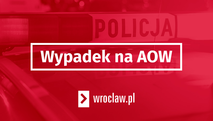grafika ilustracyjna z napisem "wypadek na AOW"