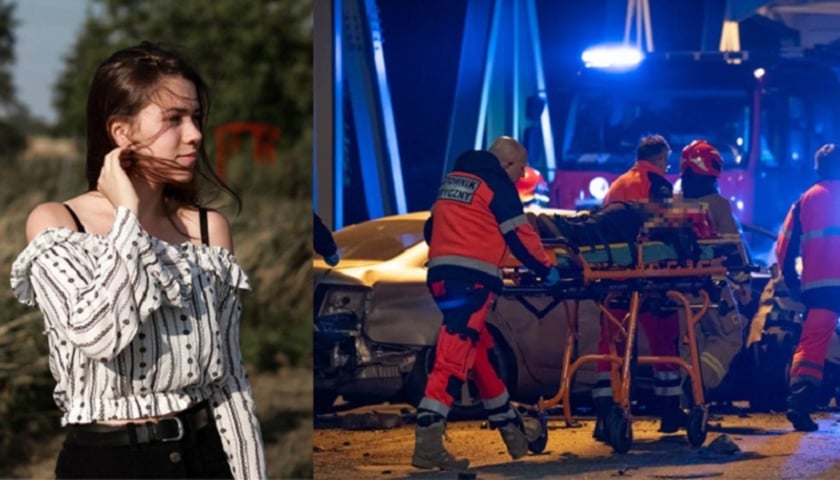 Na zdjęciu: Julia i ratownicy medyczni w akcji ratunkowej na miejscu wypadku