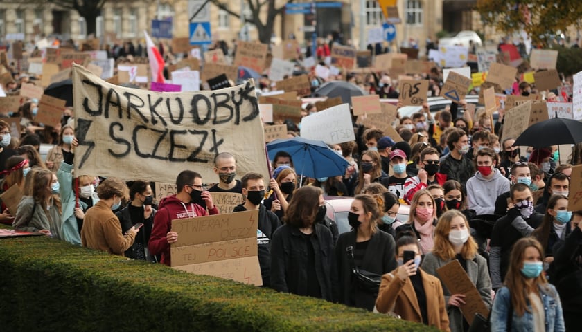 28 października 2020 - protest studentów wrocławskich uczelni