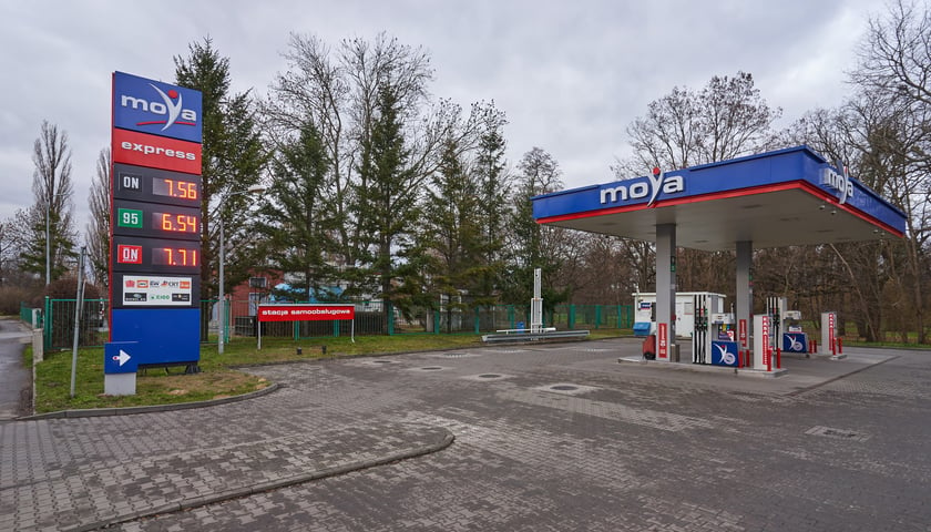 Na zdjęciu stacja paliw Moya przy ul. Krakowskiej 50 we Wrocławiu