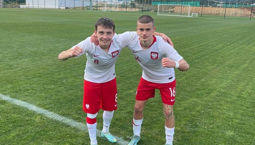 Na zdjęciu od lewej Karol Borys i Krzysztof Kurowski ze Śląska Wrocław powołani do reprezentacji Polski U-17