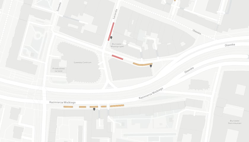 Widok mapy aplikacji w wersji komputerowej