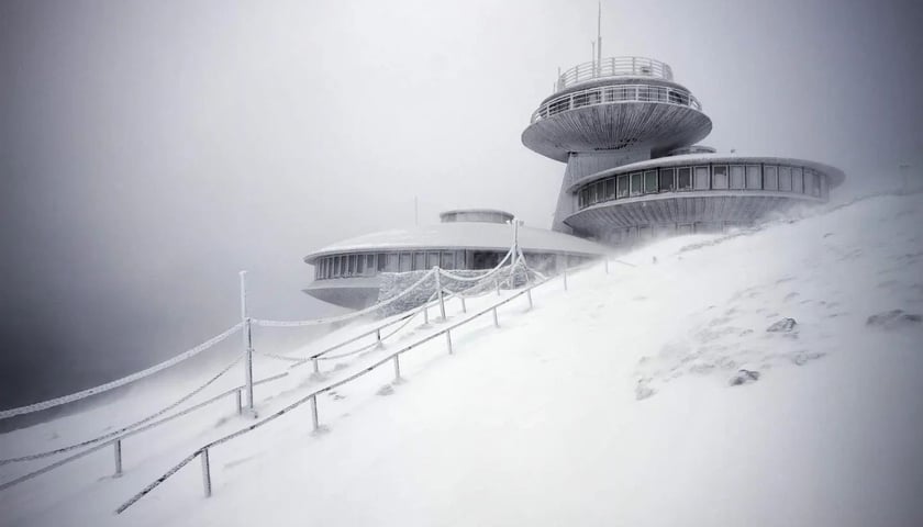 WOM Śnieżka (Wysokogórskie Obserwatorium Meteorologiczne). Przy pięknej pogodzie i dobrej widzialności ze Śnieżki można podziwiać widoki na odległość kilkudziesięciu kilometrów.