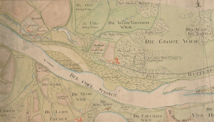 Na zdjęciu fragment mapy z XIX wieku przedstawiającej południową część Wielkiej Wyspy
