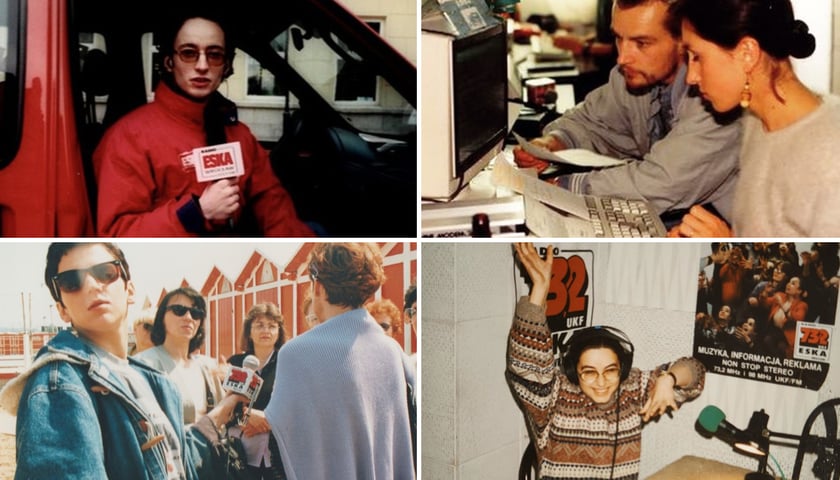 Radiowcy Eski w pracy w latach dziewięćdziesiątych