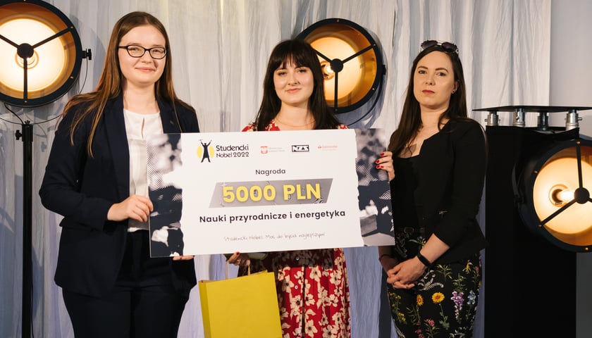 Laureatka Studenckiego Nobla 2022 w kategorii nauki przyrodnicze i energetyka z nagrodą w wysokości 5 tys. zł 