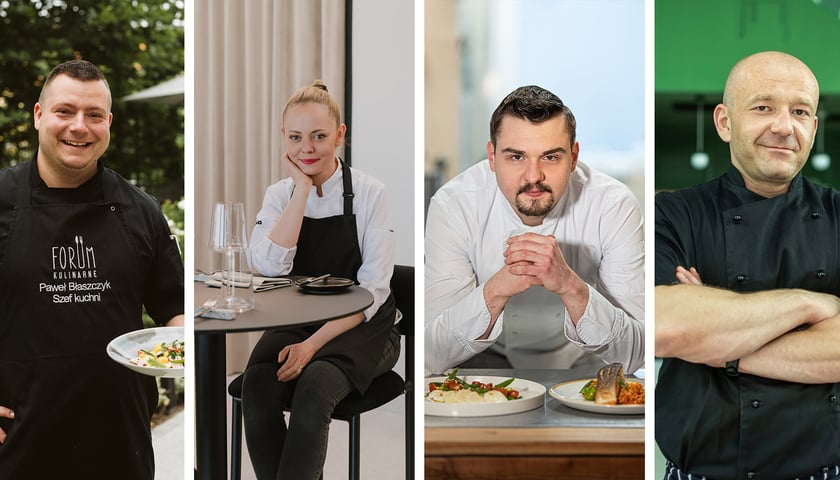 Szefowie kuchni: Paweł Błaszczyk, Katarzyna Daniłowicz, Daniel Jakubowski i Damian Bildź