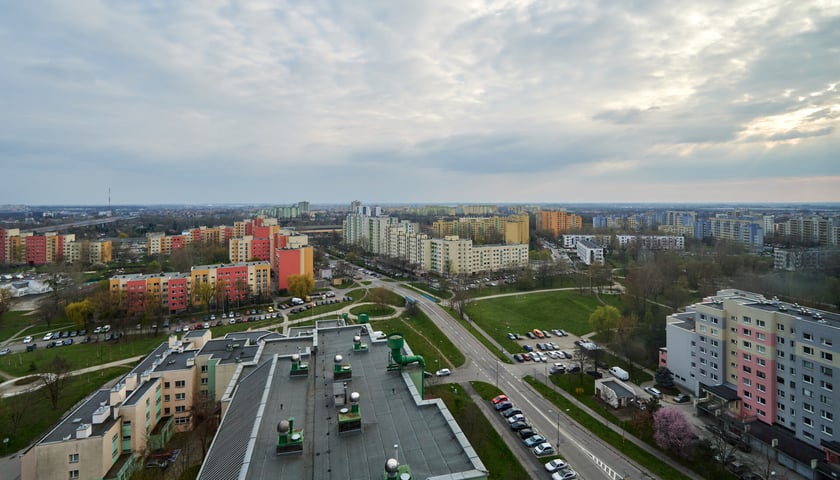 Panorama Gądowa Małego, wrocławskiego osiedla