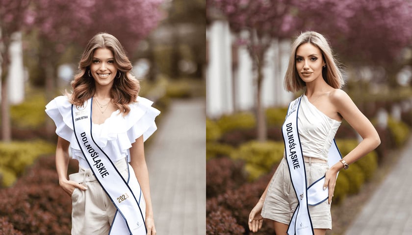 Od lewej: Martyna Rurańska i Agata Weis - finalistki Miss Polski 2023 z Dolnego Śląska