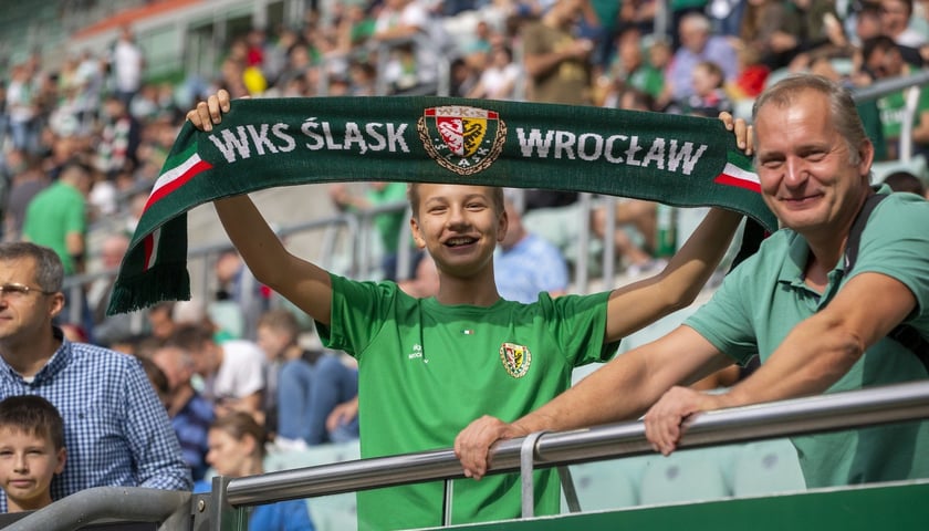 Kibice piłkarskiego Śląska Wrocław, zdjęcie archiwalne