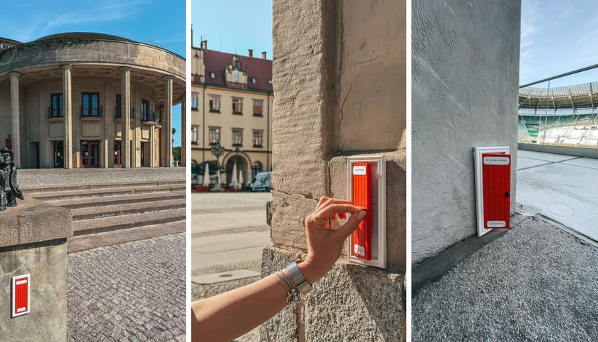 Tajemnicze, czerwone drzwiczki, można spotkać w wielu miejscach we Wrocławiu...