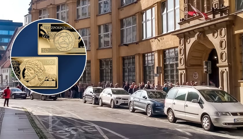 Kolejka pod Narodowym Bankiem Polskim we Wrocławiu (zdjęcie archiwalne)