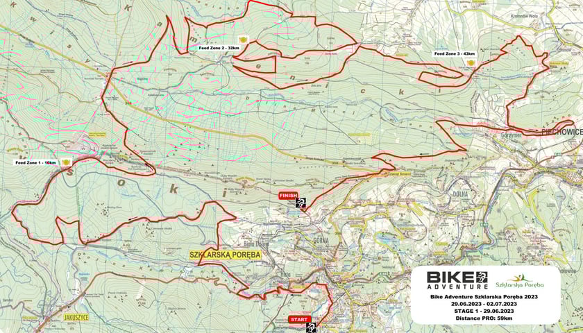 Trasy wyścigów Bike Adventure 2023