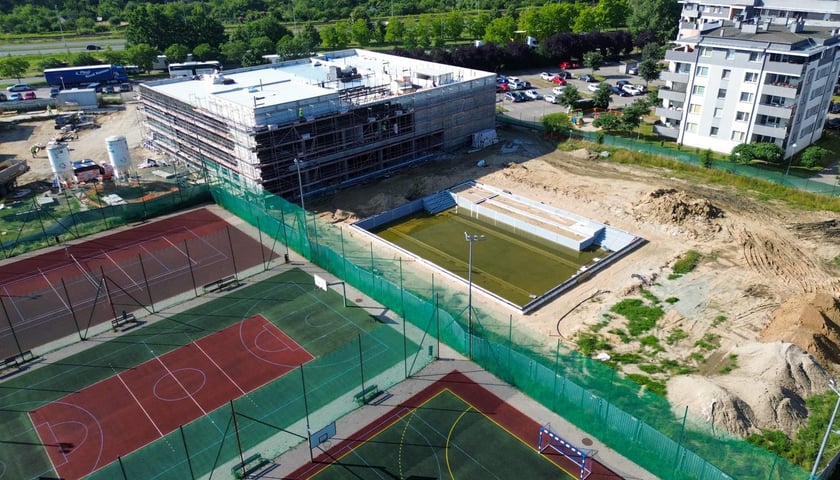 Aquapark na Zakrzowie we Wrocławiu. Zdjęcia z budowy