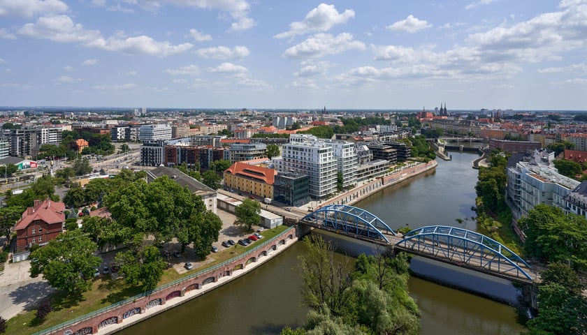 Panorama Wrocławia z dachu Atal Towers