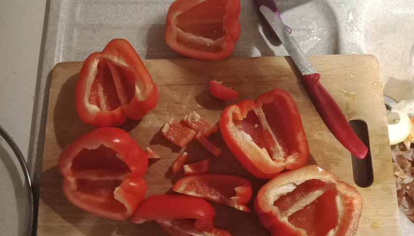 Składniki na leczo. Papryka
