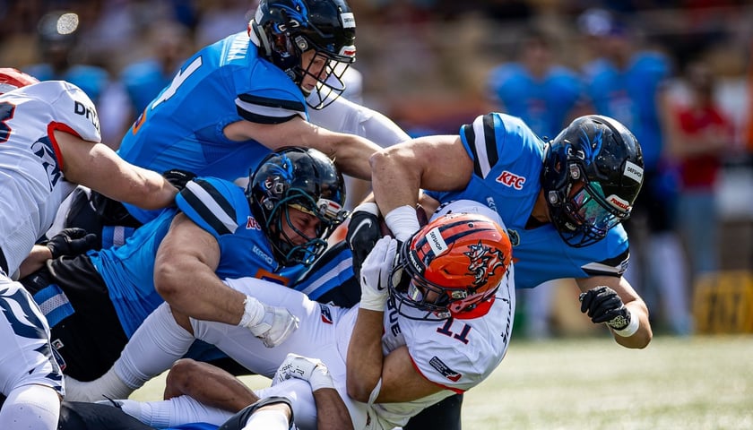 Zawodnicy Panthers Wrocław podczas meczu