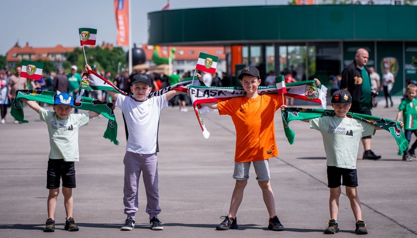 Kibice podczas meczów Śląska Wrocław na Tarczyński Arena